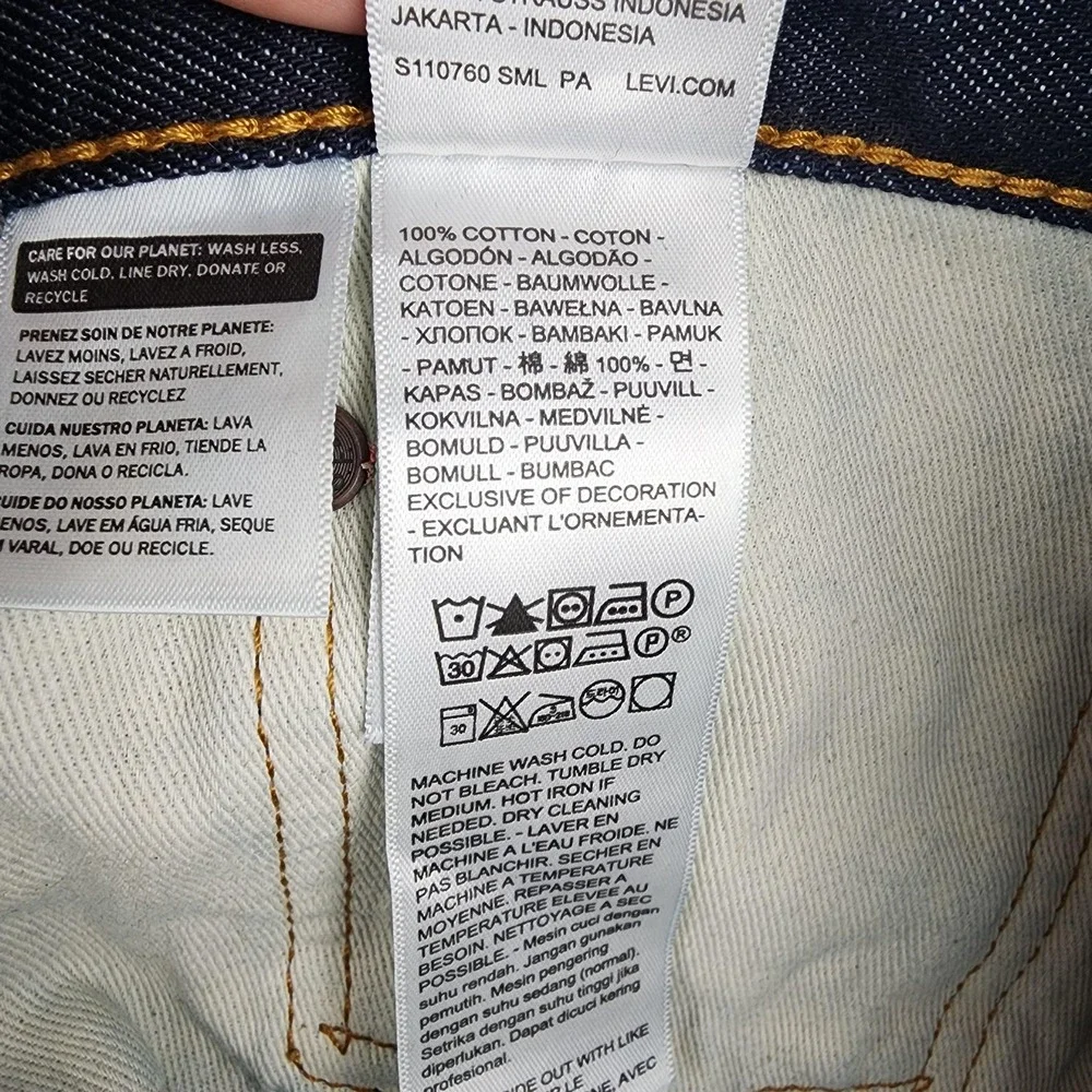 Levi's 505 Regular Jeans Mens 34x36 Dark Blue Wash Selvedge Straight Denim NWT